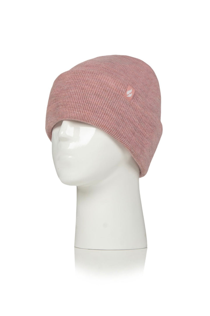 HEAT HOLDERS Unisex Maple Lite Half-Lined Flat Knit Thermal Turn-Over Beanie