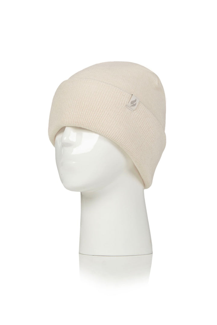 HEAT HOLDERS Unisex Maple Lite Half-Lined Flat Knit Thermal Turn-Over Beanie