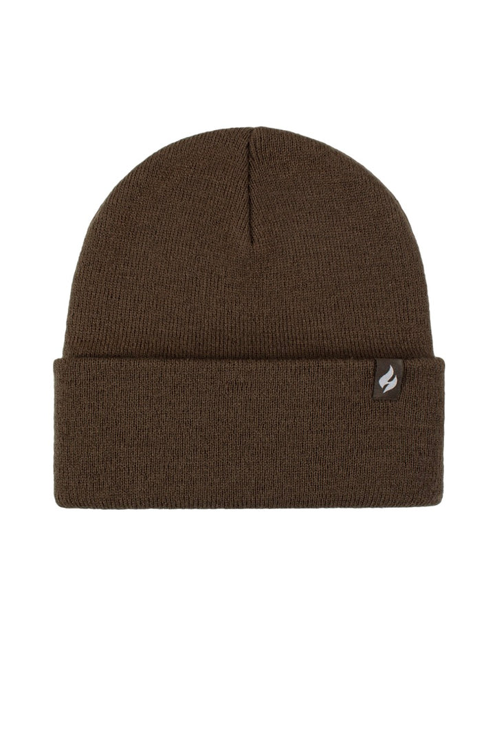 HEAT HOLDERS Unisex Maple Lite Half-Lined Flat Knit Thermal Turn-Over Beanie