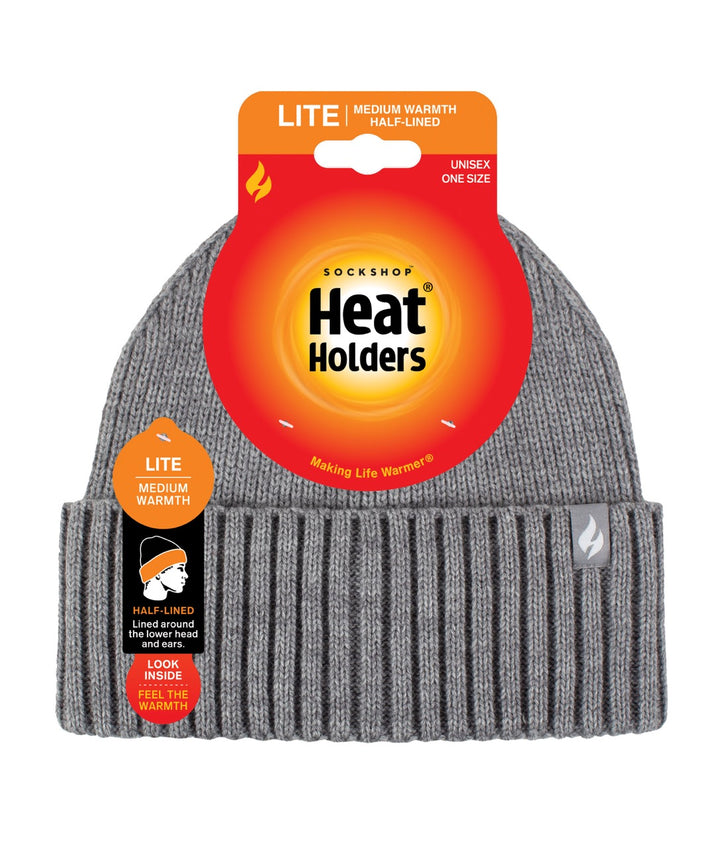 HEAT HOLDERS Unisex Ashwood Lite Half-Lined Ribbed Thermal Turn-Over Beanie