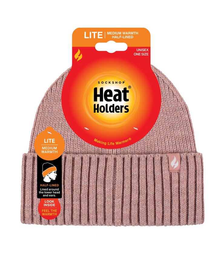 HEAT HOLDERS Unisex Ashwood Lite Half-Lined Ribbed Thermal Turn-Over Beanie