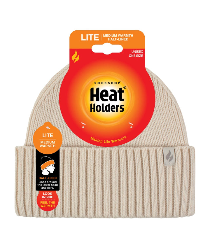 HEAT HOLDERS Unisex Ashwood Lite Half-Lined Ribbed Thermal Turn-Over Beanie