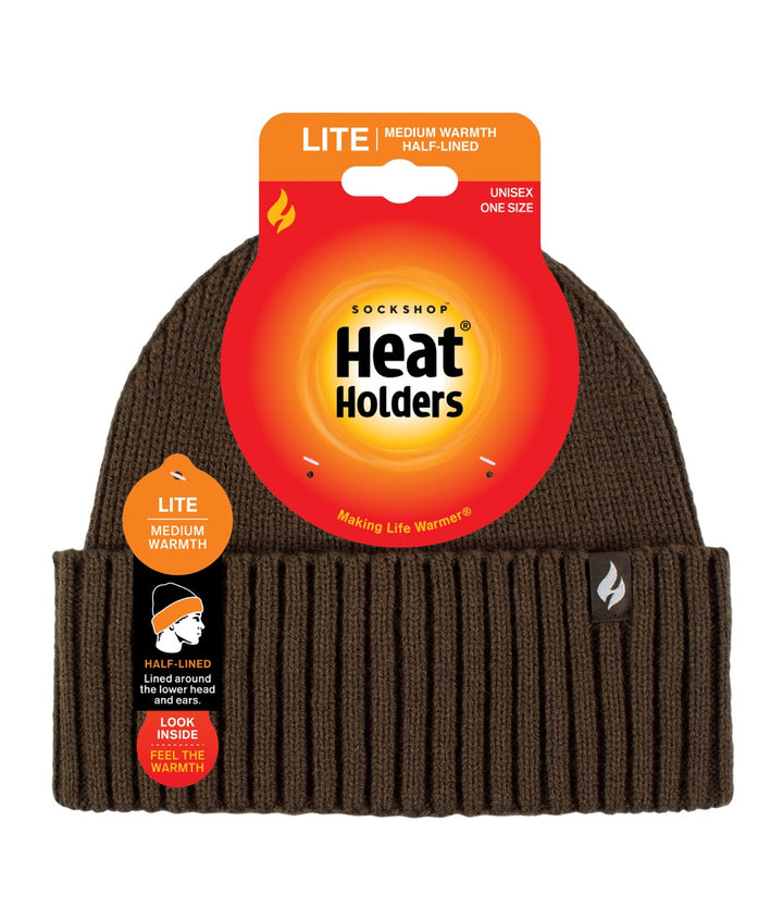 HEAT HOLDERS Unisex Ashwood Lite Half-Lined Ribbed Thermal Turn-Over Beanie