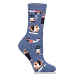 Load image into Gallery viewer, Heat Holders Warm Wishes Hobby Womens Lite Sock - BOOK WORM
