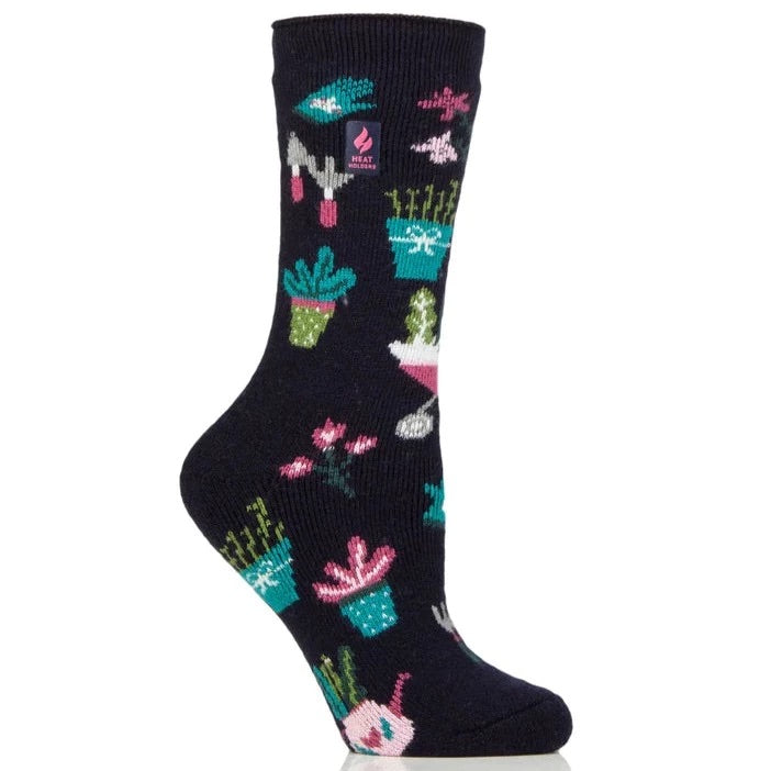 Heat Holders Warm Wishes Hobby Womens Lite Sock - GREEN FINGERS