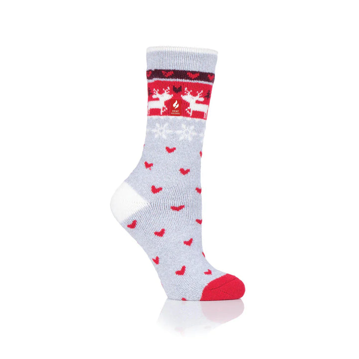 HEAT HOLDERS Lite Christmas Socks - Womens UK 4-8