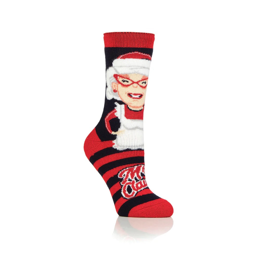 HEAT HOLDERS Lite Christmas Socks - Womens UK 4-8