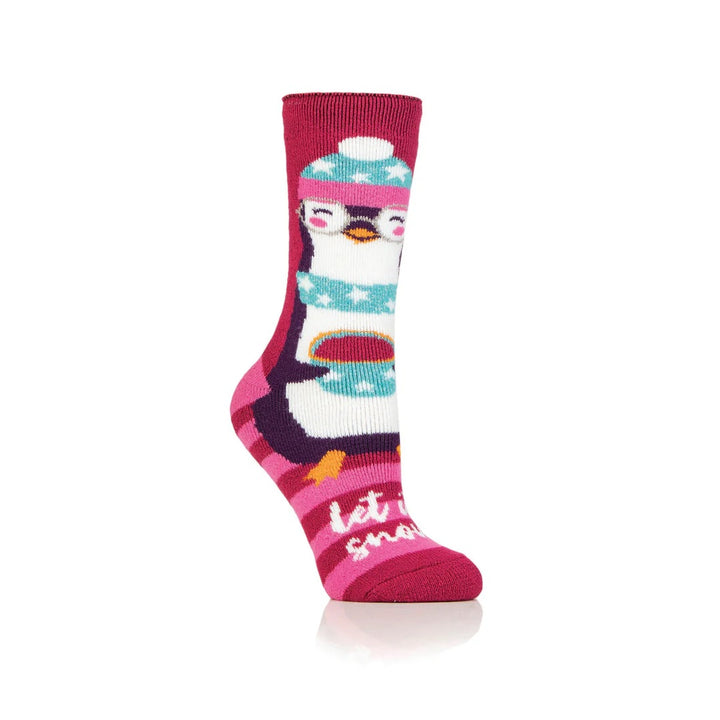 HEAT HOLDERS Lite Christmas Socks - Womens UK 4-8