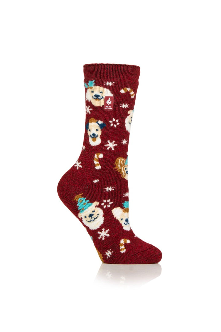 HEAT HOLDERS Lite Christmas Socks - Womens UK 4-8