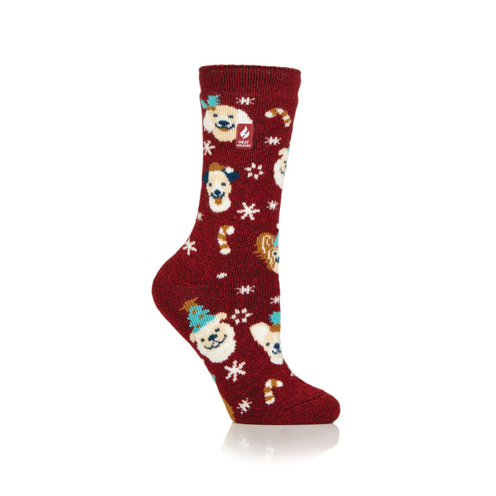 HEAT HOLDERS Lite Christmas Socks - Womens UK 4-8