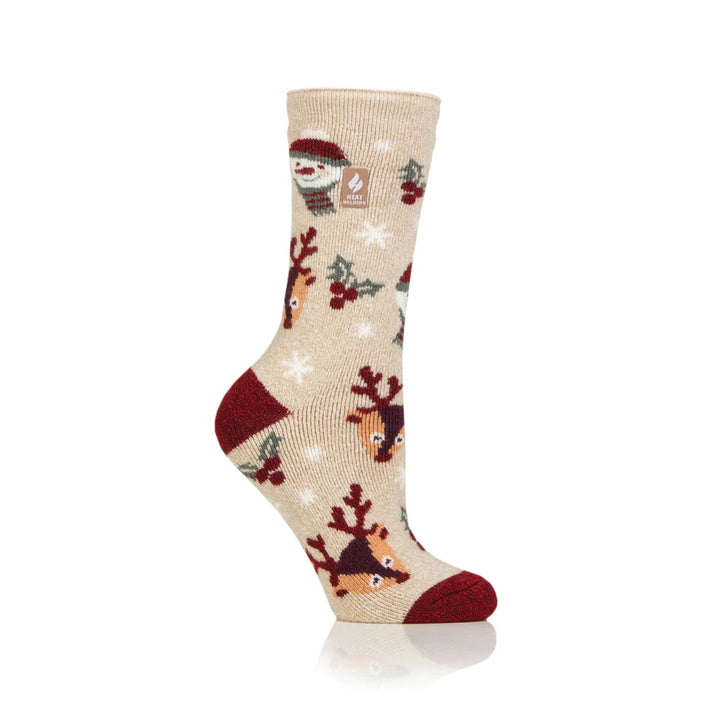 HEAT HOLDERS Lite Christmas Socks - Womens UK 4-8