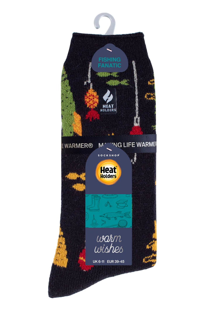 Heat Holders Warm Wishes Hobby Men's Lite Sock - FISHING