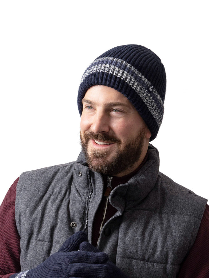 HEAT HOLDERS Men's Thermal Turn Over Cuff Arran Beanie