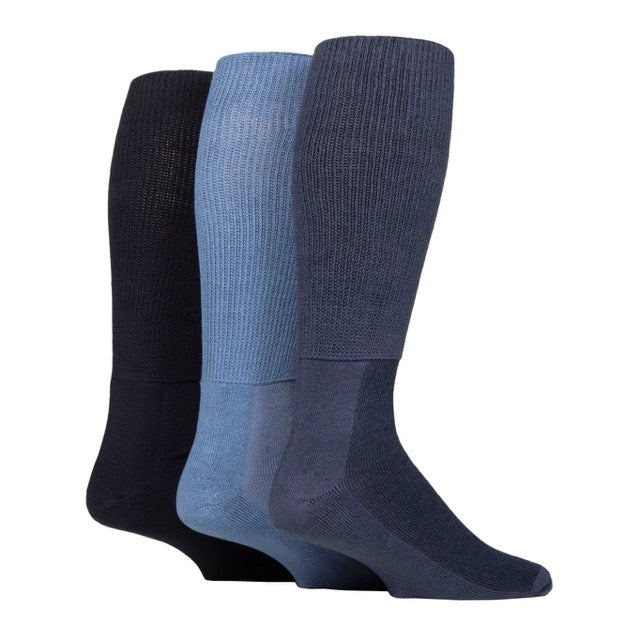 IOMI FOOTNURSE 3Pk Bamboo Blend Cushion Foot Diabetic Socks - Knee High