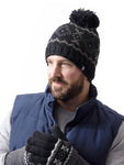 Load image into Gallery viewer, HEAT HOLDERS Helsinki Chunky Knit Jacquard Thermal Beanie with Pom Pom-Mens
