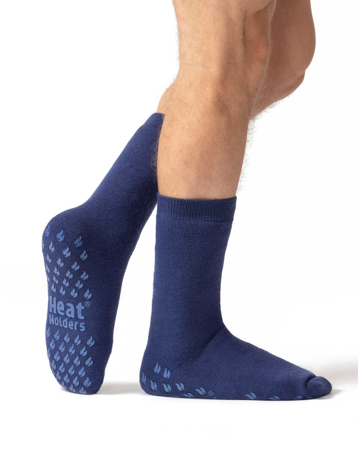 IOMI Footnurse Heat Holders Raynauds Thermal Dual Layer Slipper Socks- Mens