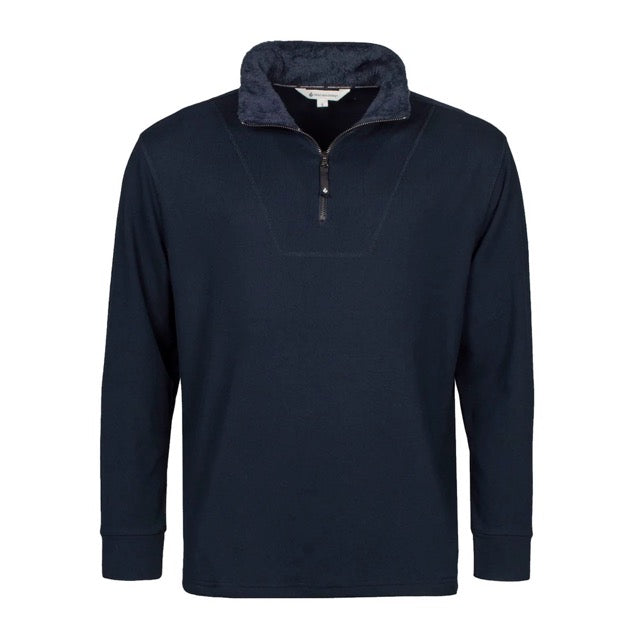 HEAT HOLDERS Mens Quarter Zip Thermal Lounge Top