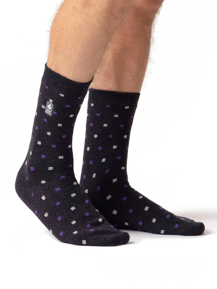 HEAT HOLDERS Ultra Lite Thermal Socks - Men's Suits Pattern