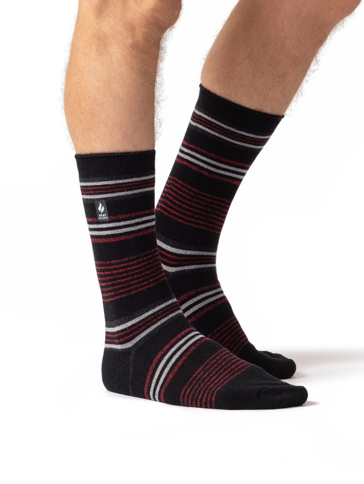 HEAT HOLDERS Ultra Lite Thermal Socks - Men's Stripes