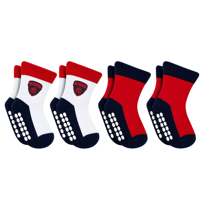 AFL Melbourne Demons 4Pk Infant Socks