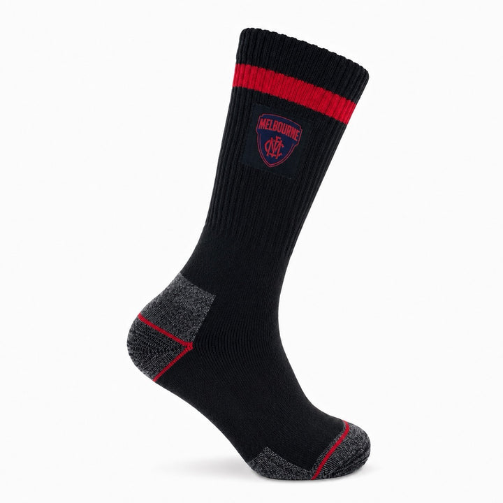 AFL Melbourne Demons 2Pk Heavy Duty Work Sock