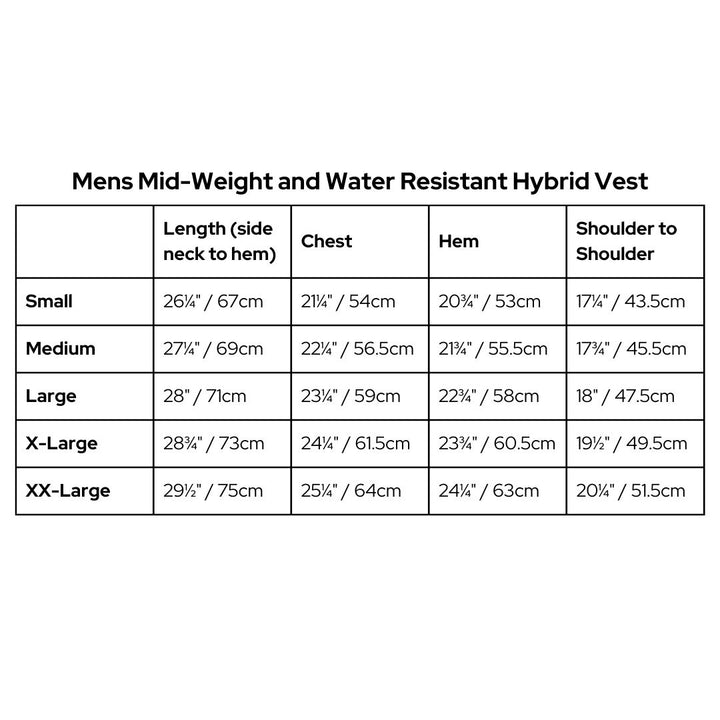 HEAT HOLDERS Mens Mid-Weight and Water Resistant Hybrid Vest