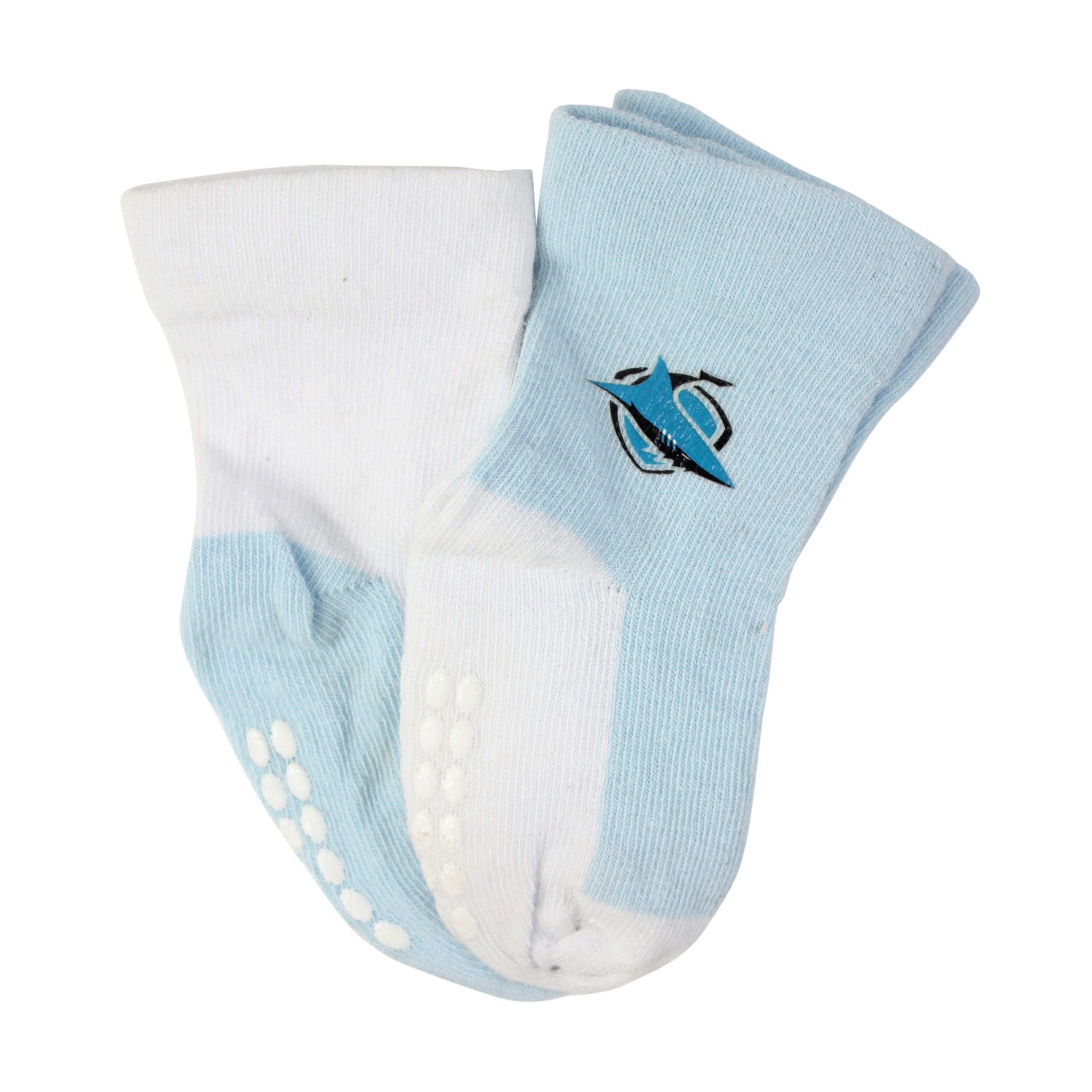 NRL Cronulla Sharks 4 Pairs Infant Socks