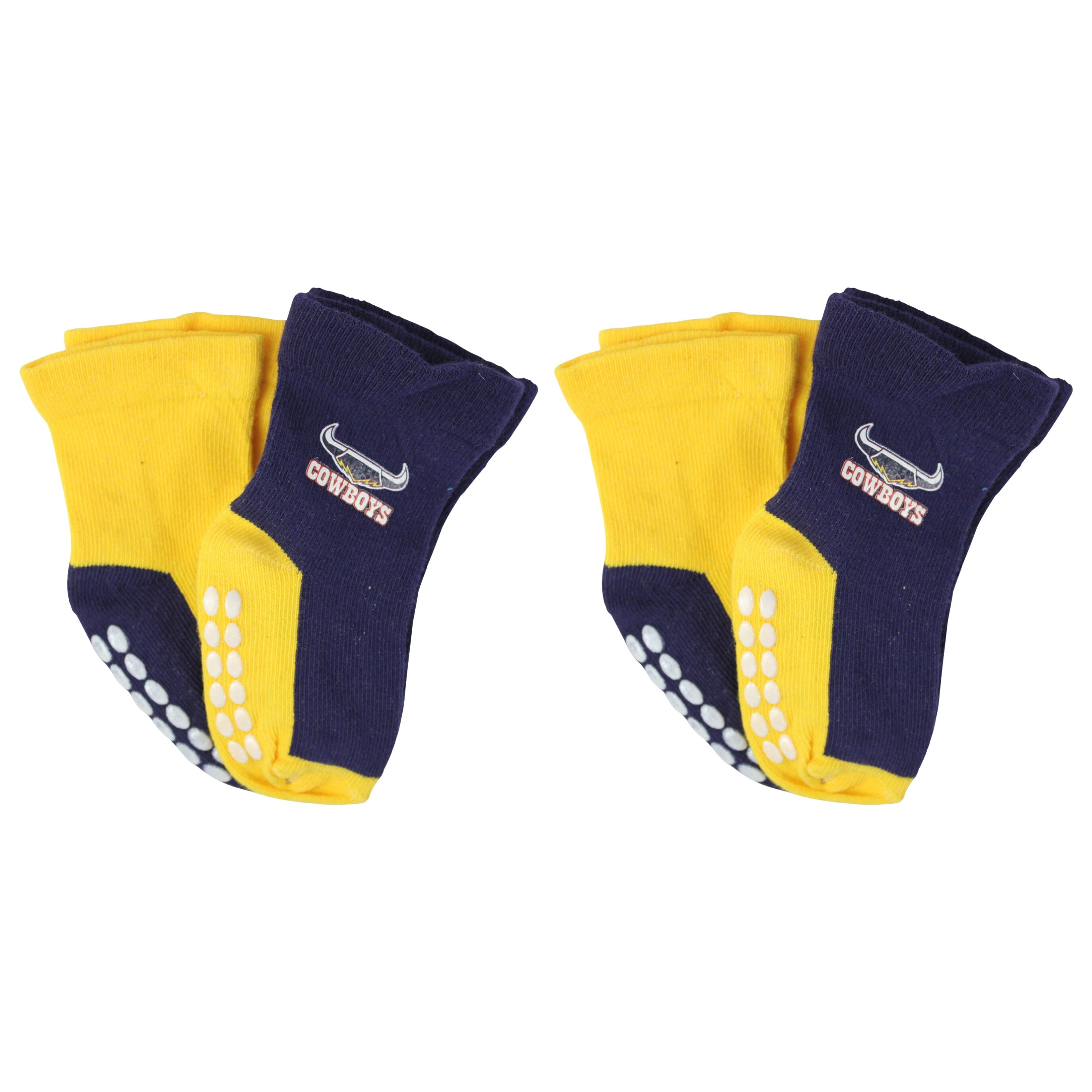 NRL North Queensland Cowboys 4 Pairs Infant Socks