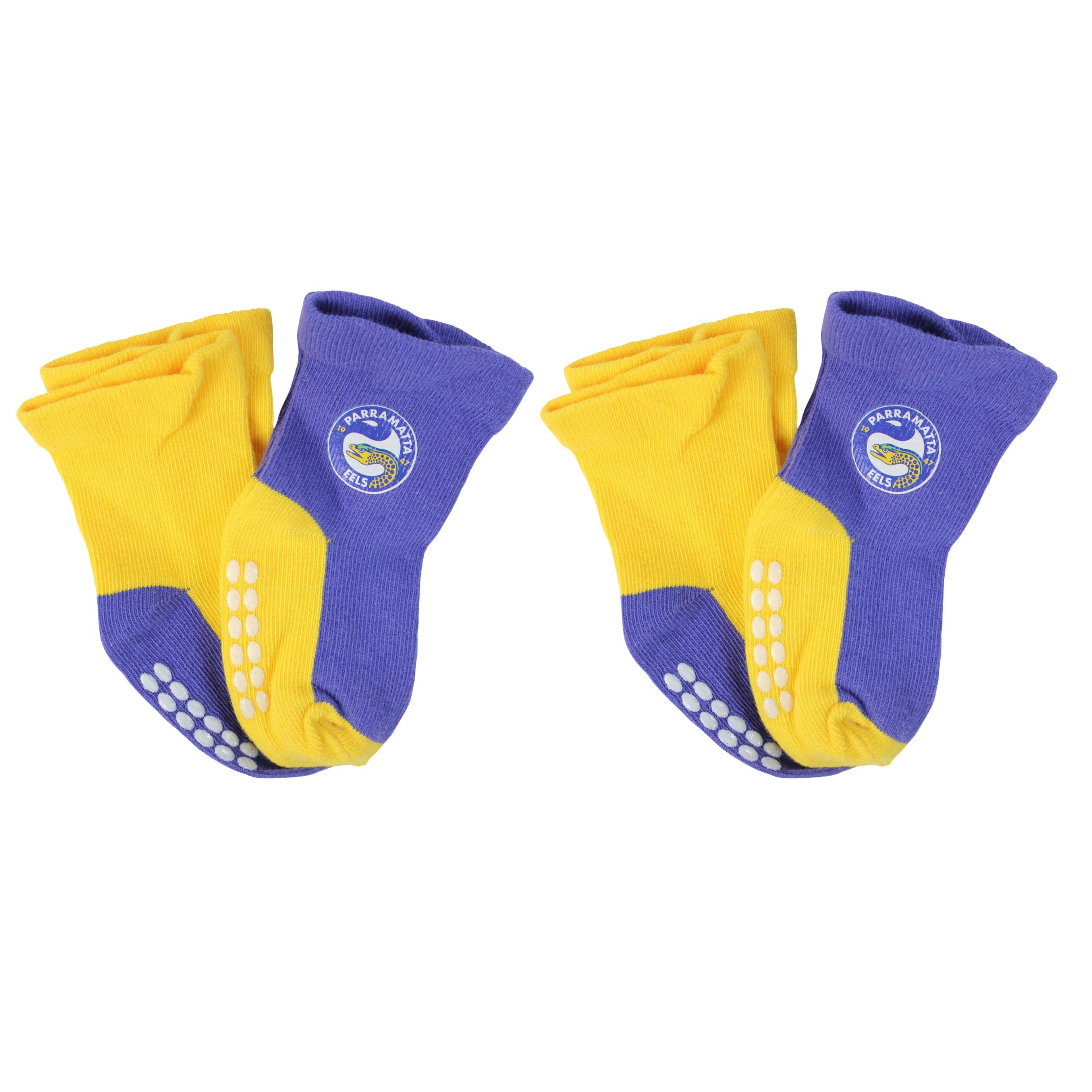 NRL Parramatta Eels 4 Pairs Infant Socks
