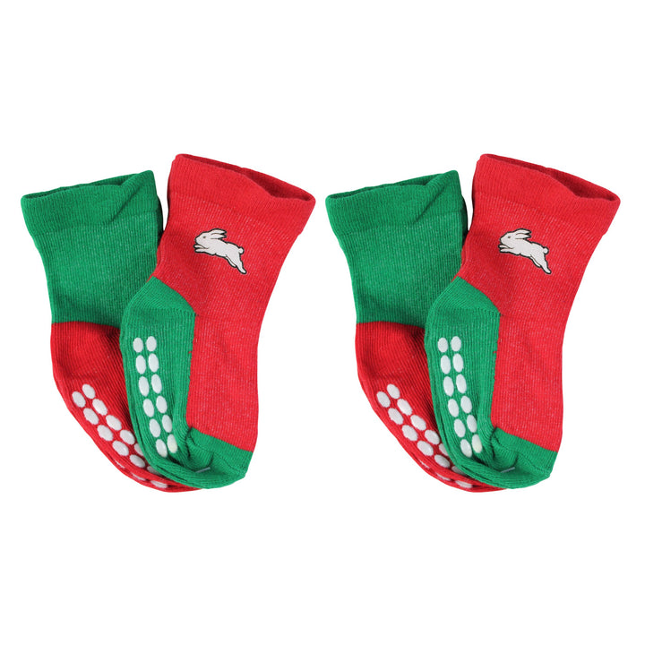 NRL South Sydney Rabbitohs 4 Pairs Infant Socks