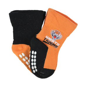 NRL Wests Tigers 4 Pairs Infant Socks