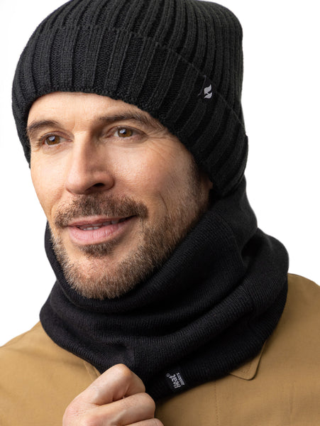 Navy Mens Designer Neck Warmer HEAT HOLDERS Thermal Neck Warmer Mens