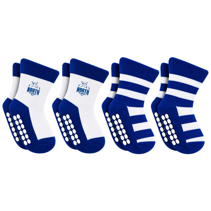 AFL North Melbourne Kangaroos 4Pk Infant Socks