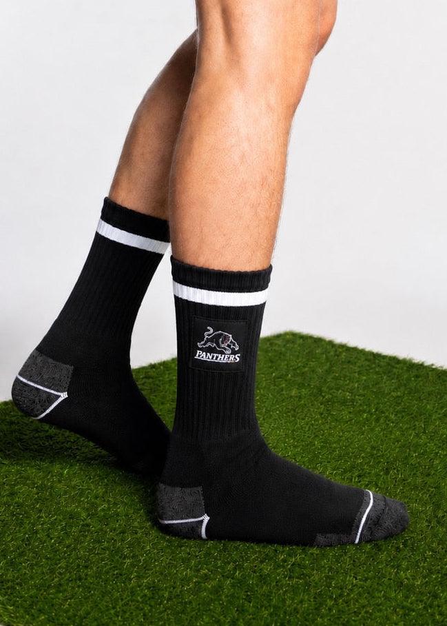 NRL Penrith Panthers 2Pk Heavy Duty Work Sock