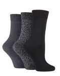 Load image into Gallery viewer, SOCKSHOP 3PK Ladies Plain Cotton and Glitter Lurex Boot Socks - UK 4-8
