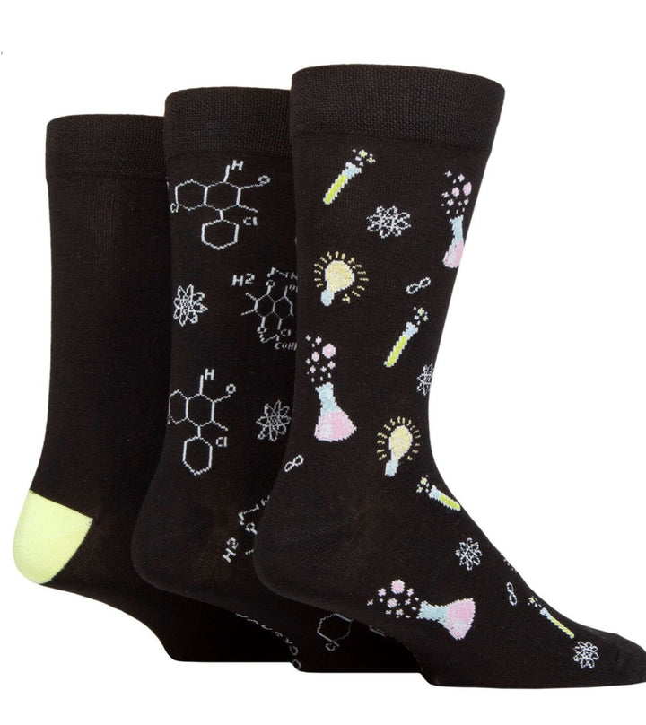 LAZY PANDA Men's 3PK Bamboo Novelty Socks