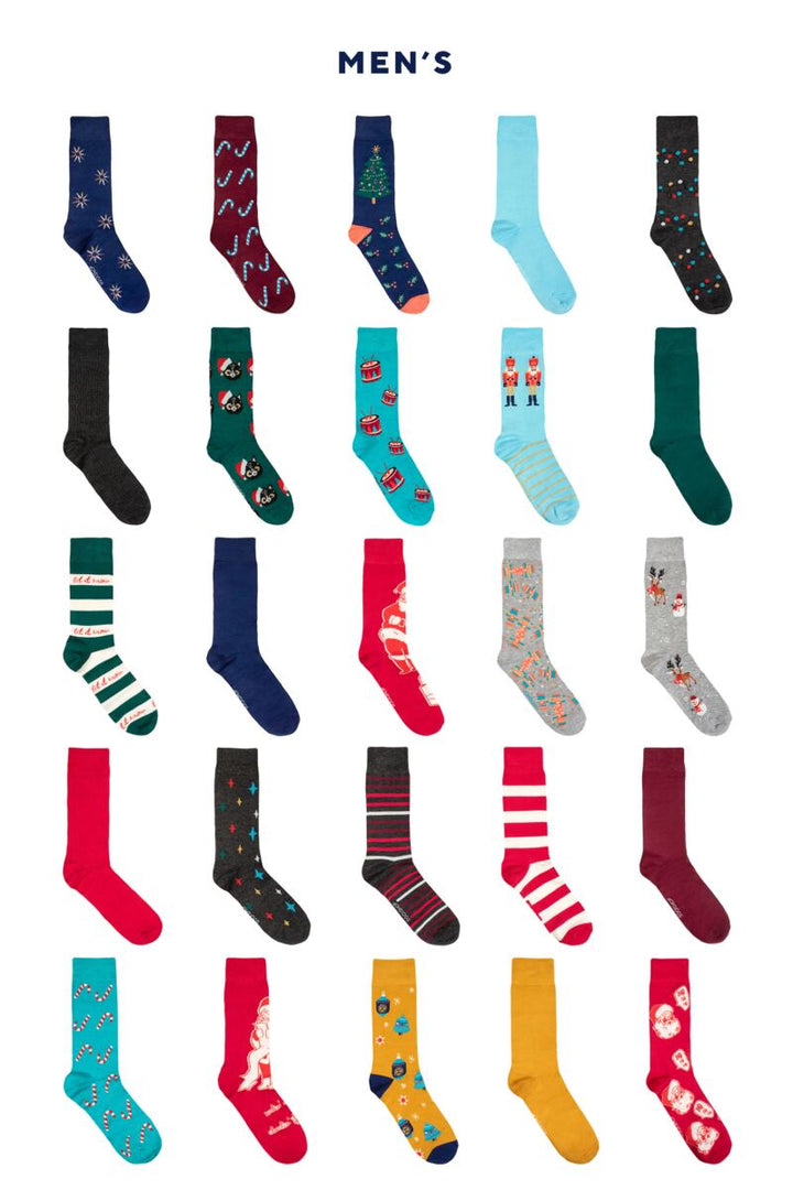 SOCKSHOP 25 Day Christmas Bamboo Sock Advent Calendar - Men's