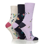 Load image into Gallery viewer, GENTLE GRIP 3Pk RHS Bamboo Crew Socks - Womens
