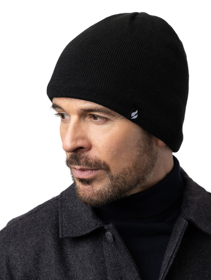 HEAT HOLDERS Rowan Flat Knit Thermal Beanie-Mens