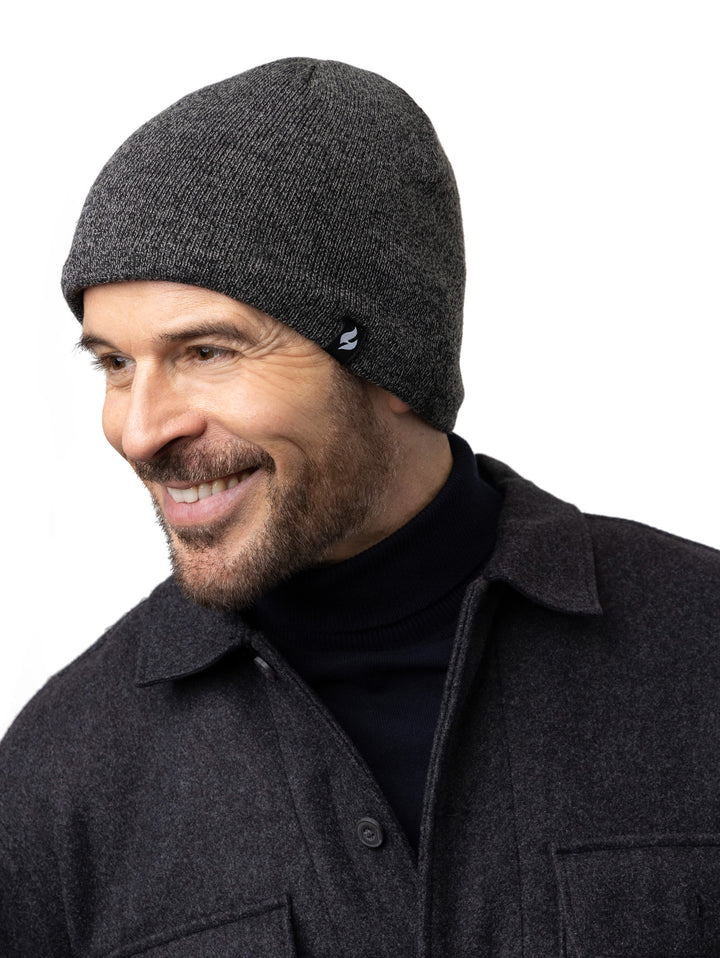 HEAT HOLDERS Rowan Flat Knit Thermal Beanie-Mens