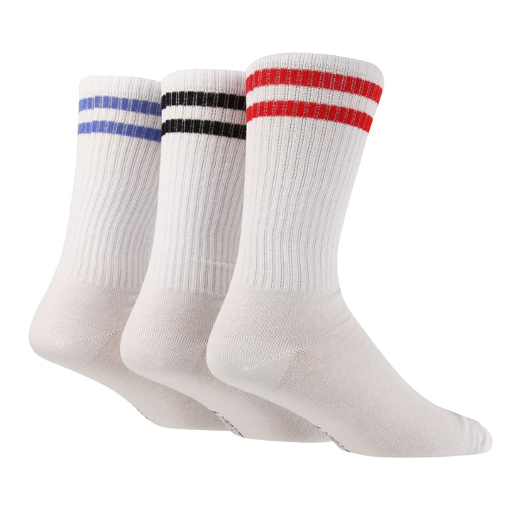 WILDFEET 3PK Men's Cotton Rich Ribbed Sports Crew Socks