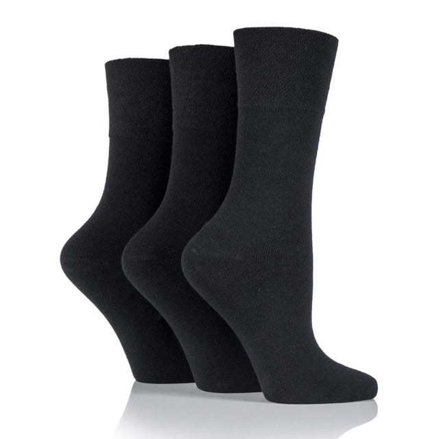 GENTLE GRIP 3Pk Wool Blend Business Sock - Womens
