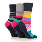 Load image into Gallery viewer, GENTLE GRIP 3Pk Crew Socks - Colour Burst - Women's  4-8

