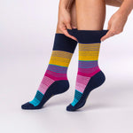 Load image into Gallery viewer, GENTLE GRIP 3Pk Crew Socks - Colour Burst - Women's  4-8
