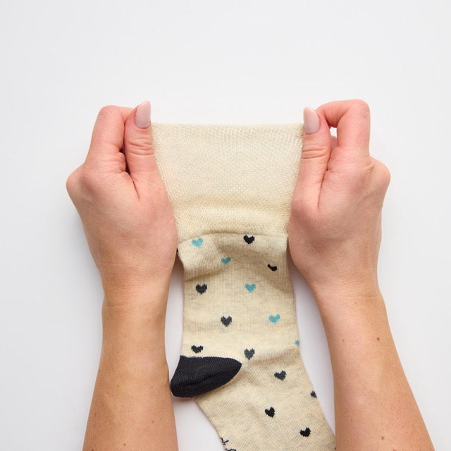 GENTLE GRIP 3Pk Crew Socks - Prints - Womens 4-8