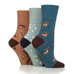 Load image into Gallery viewer, GENTLE GRIP 3Pk Crew Socks - Prints - Womens 4-8
