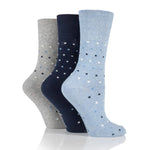 Load image into Gallery viewer, GENTLE GRIP 3Pk Bigfoot Patterned Cotton Socks - Womens
