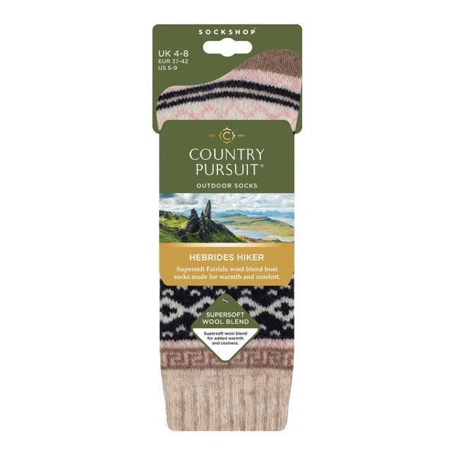 COUNTRY PURSUIT Hebrides Hiker Wool Boot Socks - Women's
