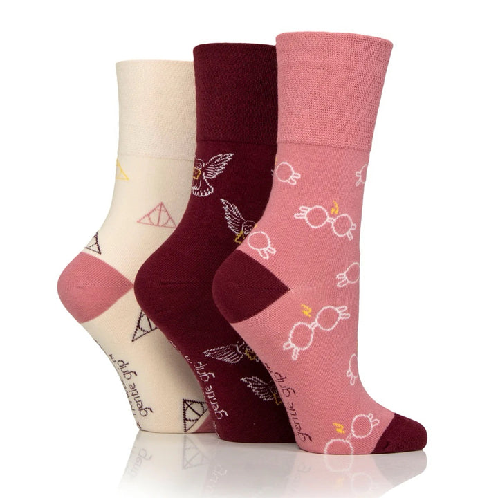GENTLE GRIP 3Pk Licensed Cotton Harry Potter Socks - Womens