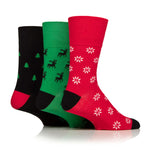 Load image into Gallery viewer, GENTLE GRIP 3Pk  Crew Socks- Christmas - Mens
